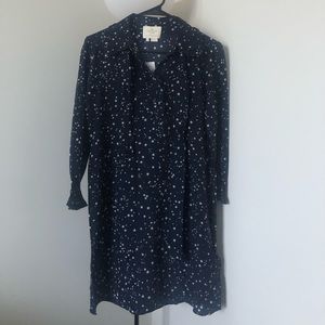 Kate Spade Night Stars Silk Shirtdress